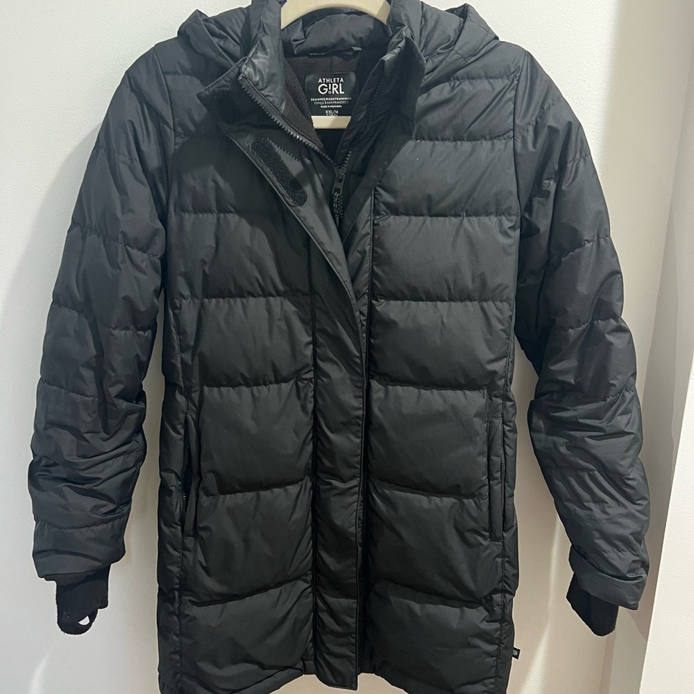 Athleta Black Puffer Coat